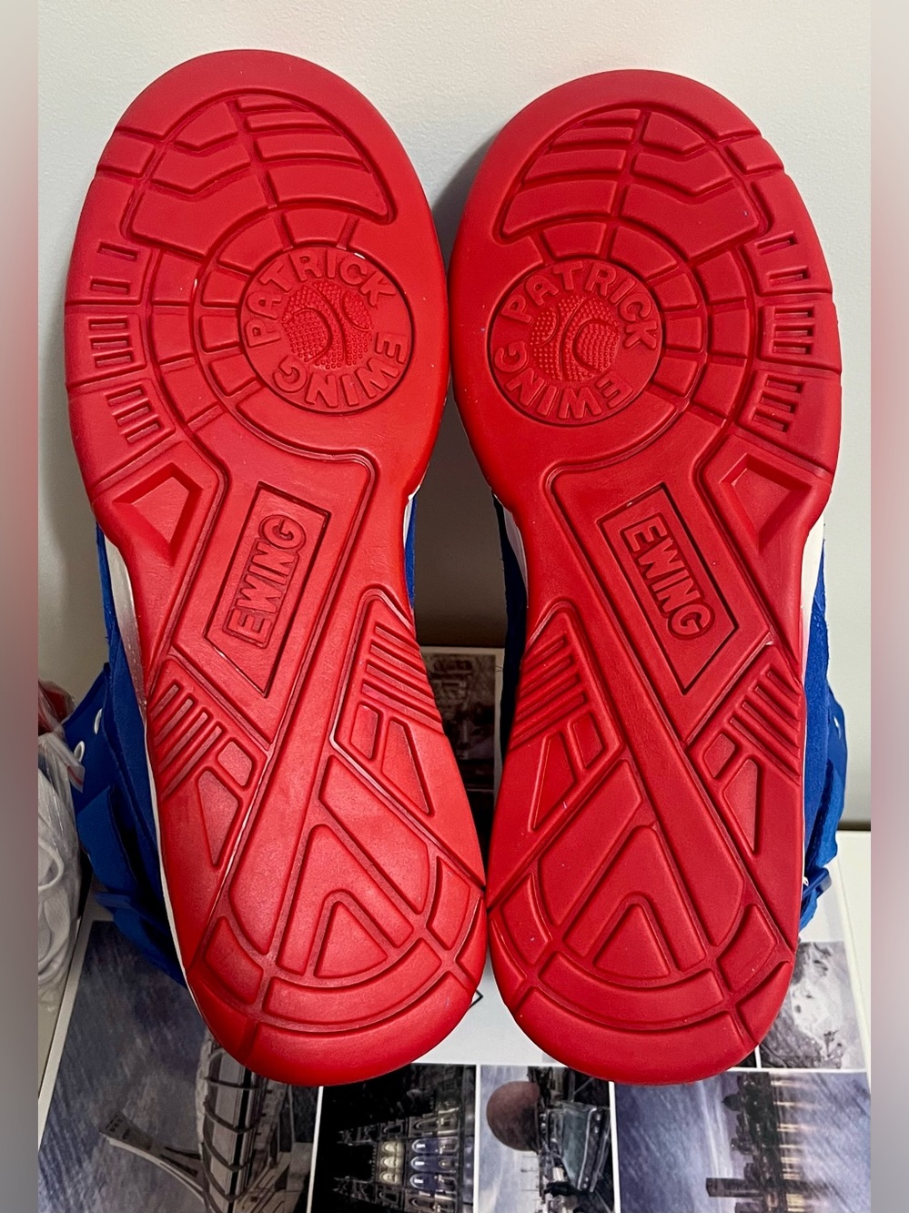 Ewing Athletics 33 Hi Montreal Blue & Red Basketball Sneakers - Picture 11 of 11